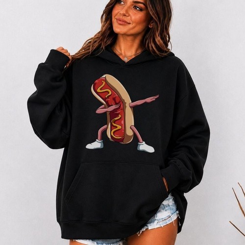 Dabbing hot dog - dabbing,