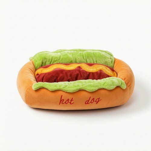 Hot dog pet bed soft - dog,