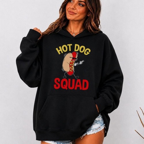 Hot dog squad hoodie foodie - squad, hoodie,