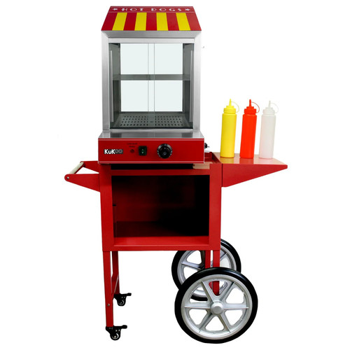 Hot dog steamer cart - hot,